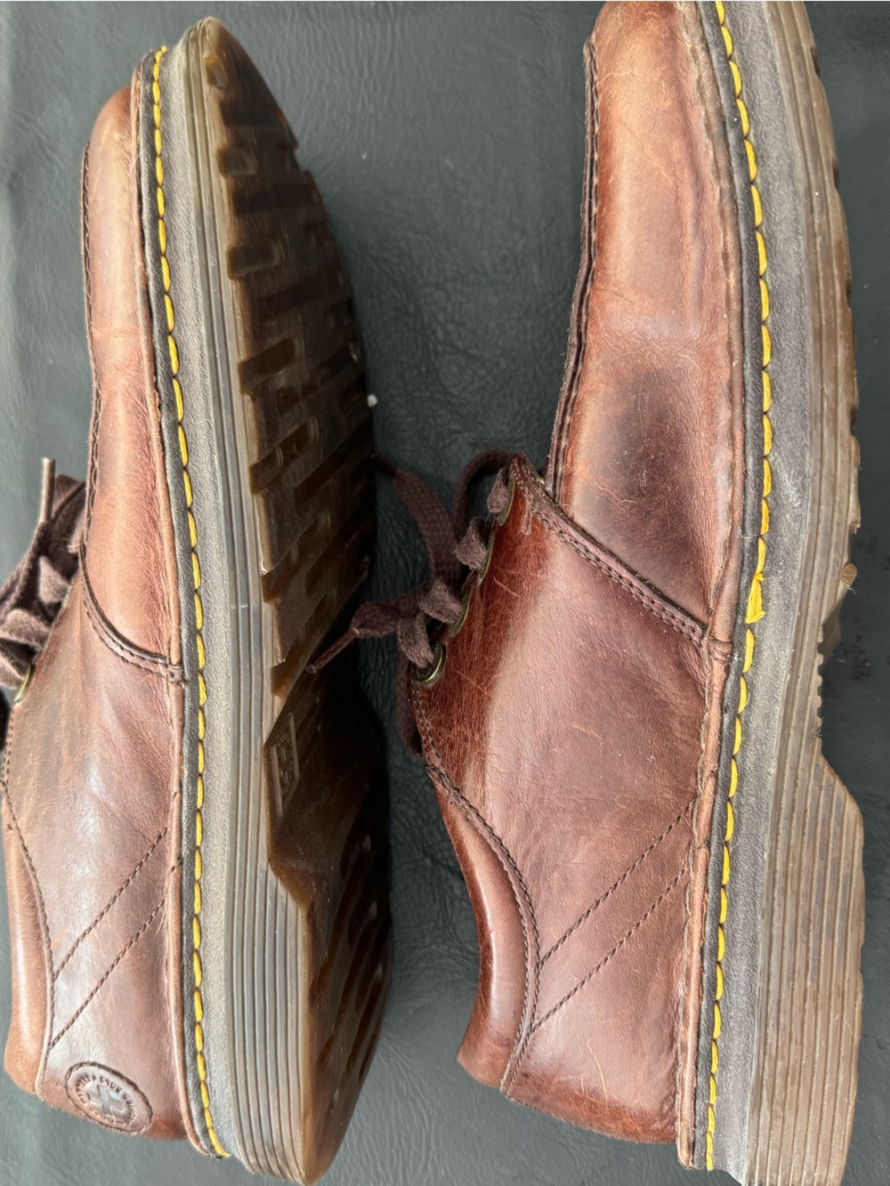 Vintage Dr. Martens Brown Leather Vernon Shoes US 12 EU 46